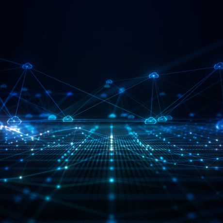 Future Technology Digital Data Network Connection, Digital Cloud Computing Cyber Security, Digital Data Network Protection, Abstract Background 3d rendering.